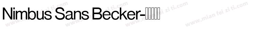 Nimbus Sans Becker字体转换